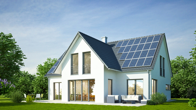 Haus Standard weiss mit Solar